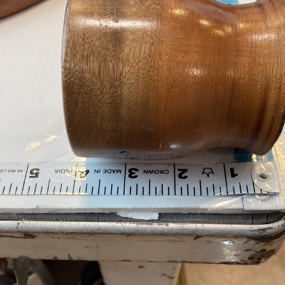 Oregon Myrtle Wood Bowl & VTG. Utensil Cup Organizer EUC VTG Mid Century Modern - Picture 16 of 16